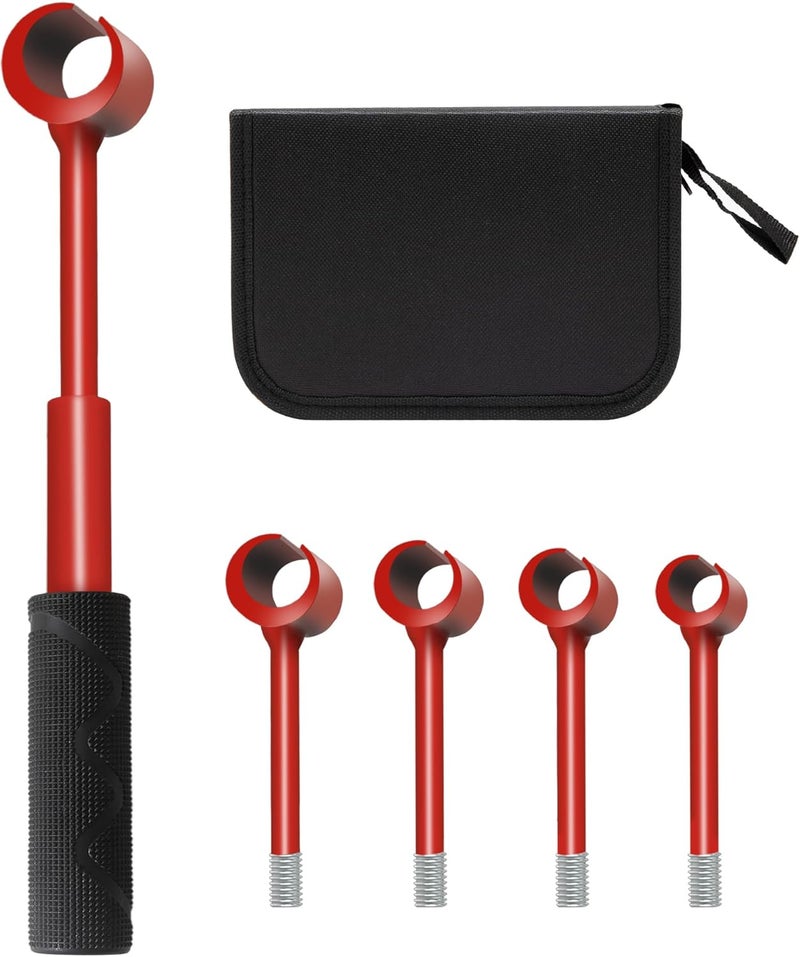 Tofcbye Door Hinge Adjustment Tool, 4 in 1 Residential Door Hinge Gap Adjusting Wrench Set (Threaded Connection), Multi-Size Precision Tool Kit for Door and Cabinet Alignment - Image 1